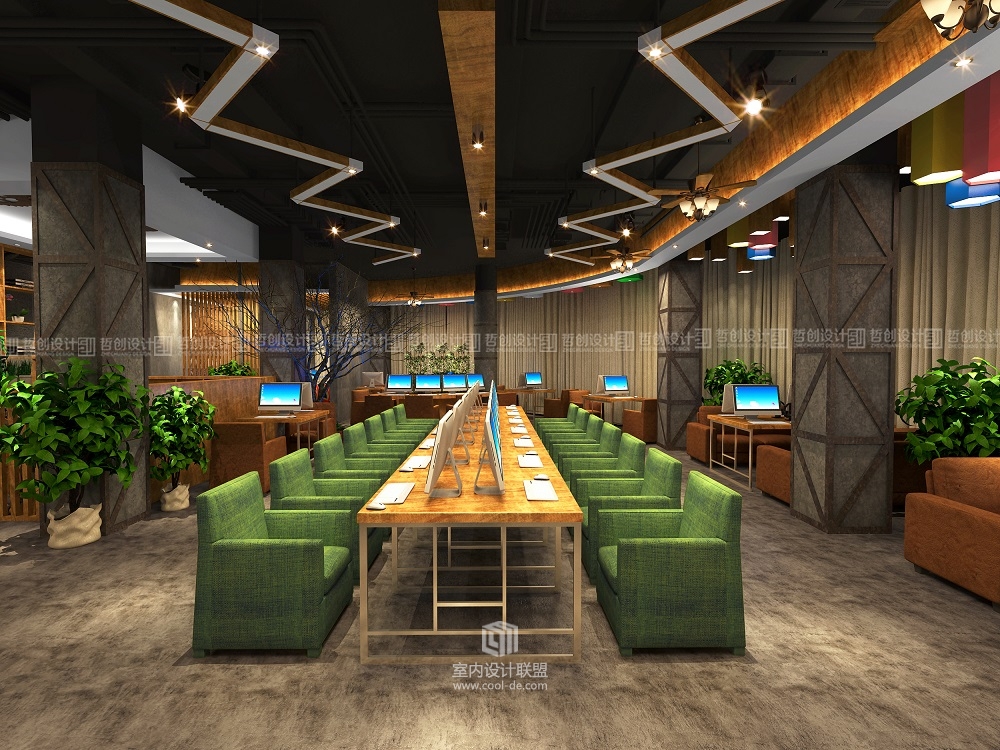 石林E度网咖装修设计效果图鉴赏-7