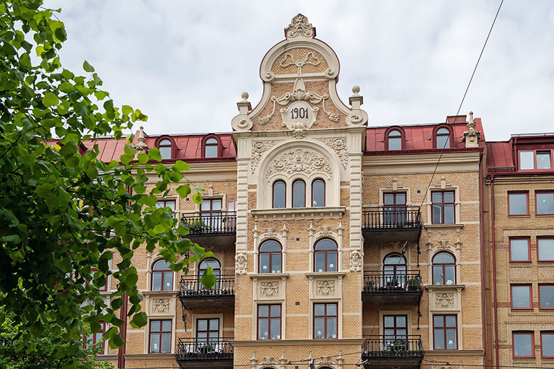 宽敞的厨房和餐厅里的图书馆：瑞典的大公寓-38