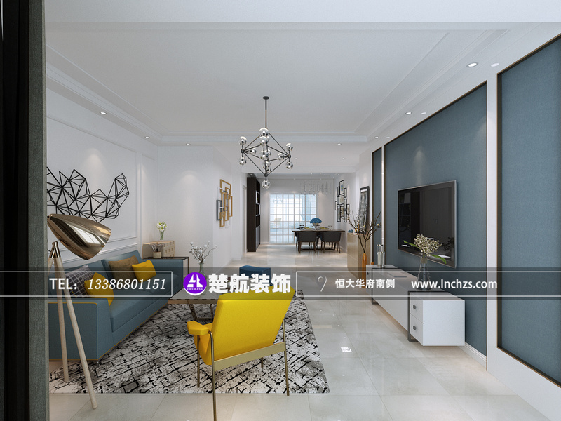 盘锦霞光府·馨园 139 平现代风格装修设计丨中国盘锦丨楚航装饰-17