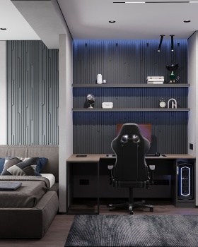 Boy’s Gamer Bedroom | Modern Kids Room Design