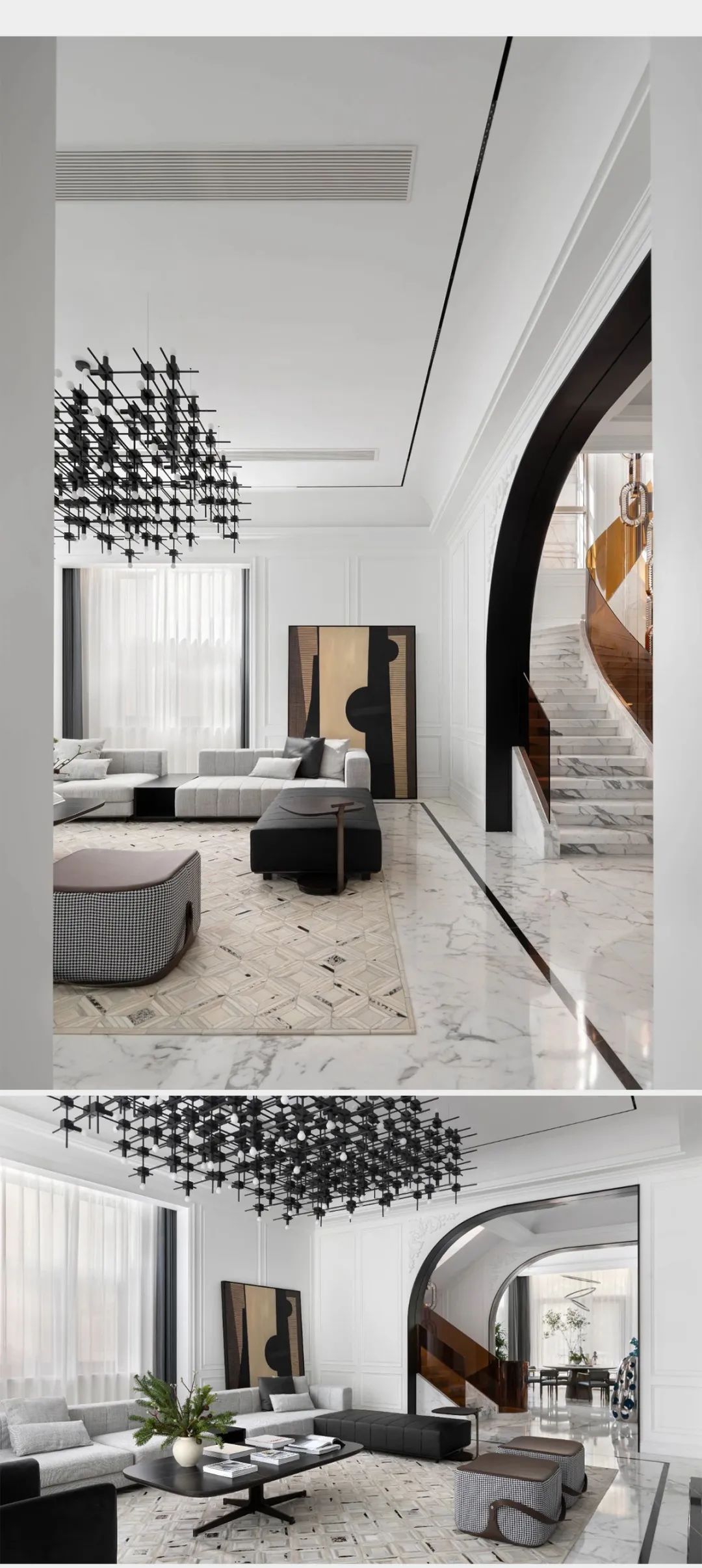 750m²典雅法式风情，经典黑白配-5