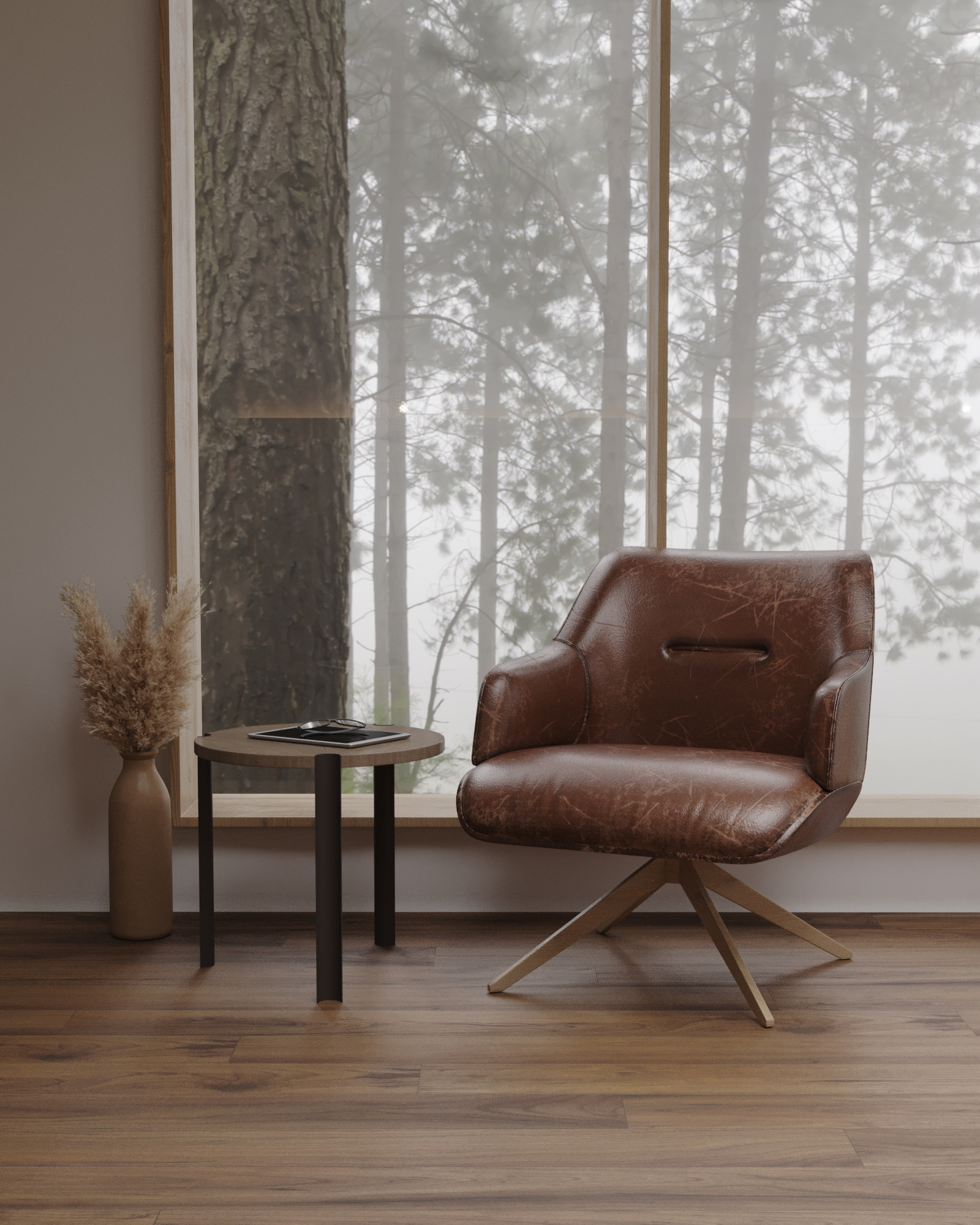 电脑生成图像（CGI）风格的秋季卧室丨Tânia Lopes-7