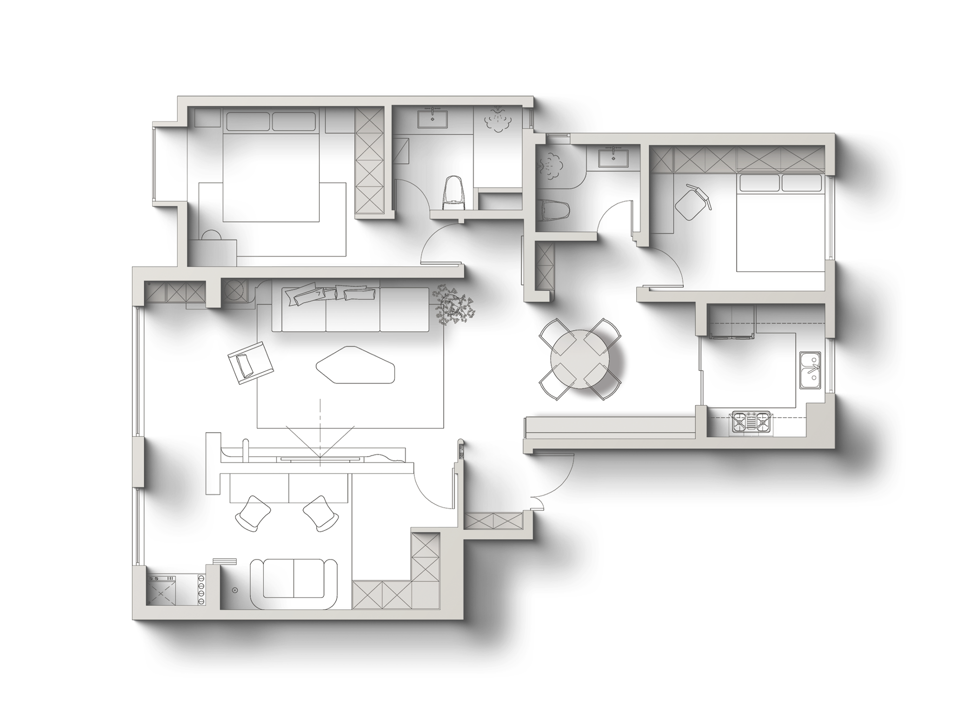 私宅作品·艺光线影丨中国山西丨EWEN.意文设计-46