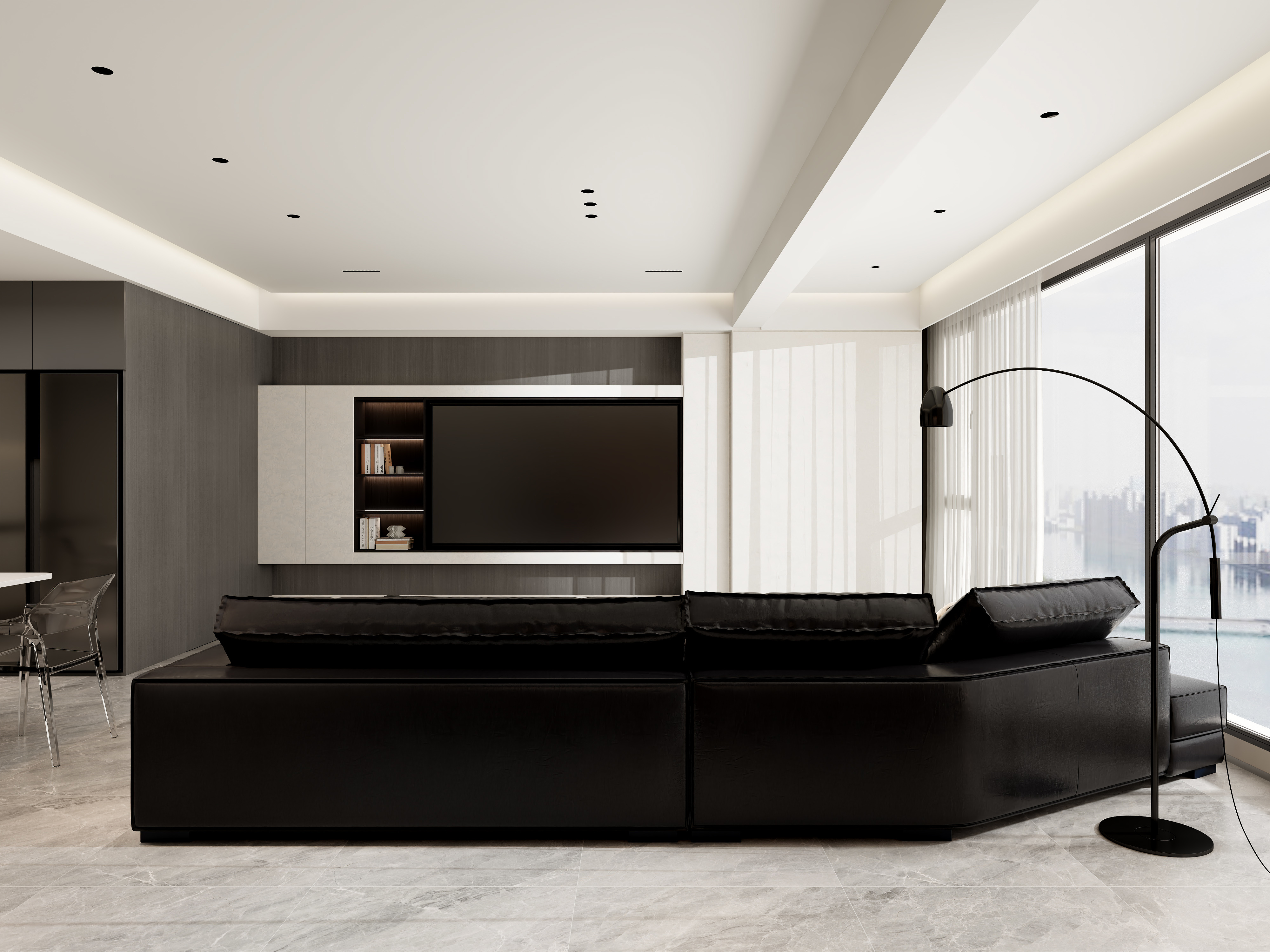 120㎡核心商圈平层清水房改造-4