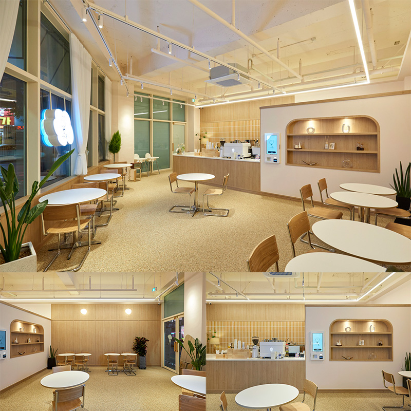 19 平米温暖氛围的平价咖啡厅设计-1