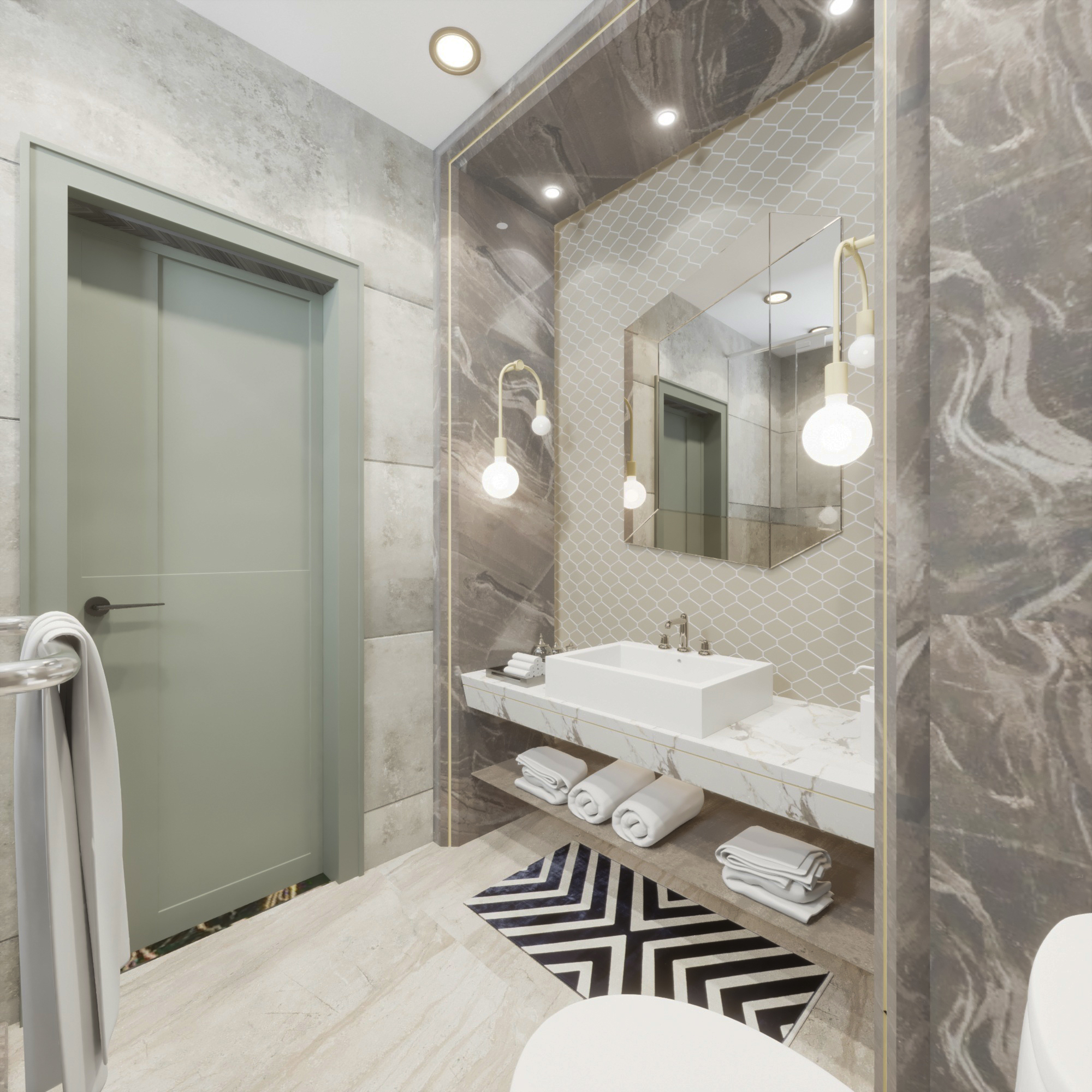 Home Interior Kitchen & Living & Bedroom & Bathroom-14