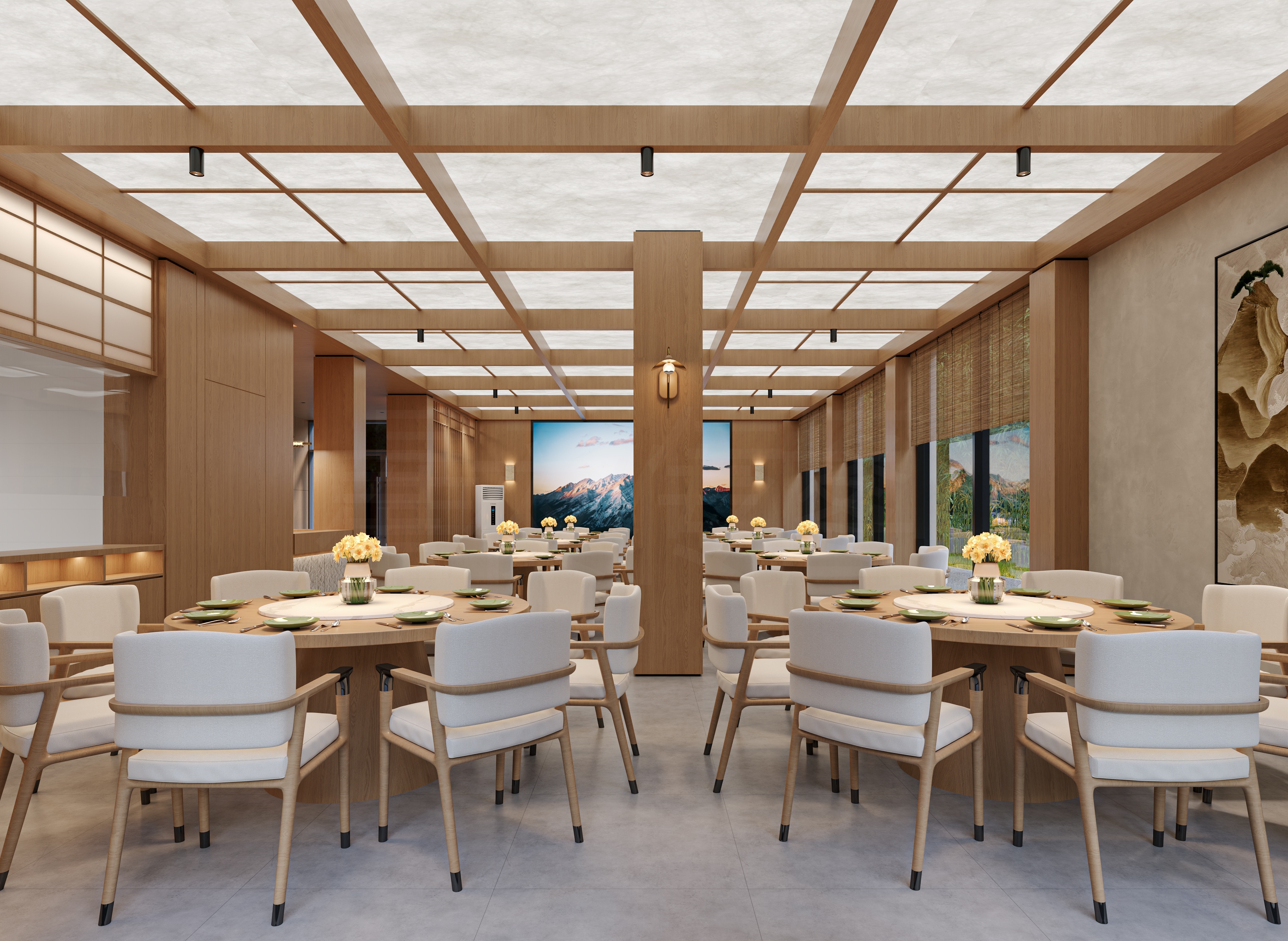 木色调为主的中式 餐厅 给消费者一种不一样的感觉-5