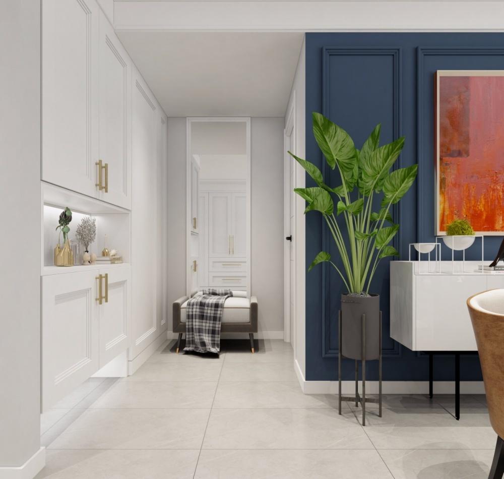 蓝白之家,简约舒适的空间设计-0