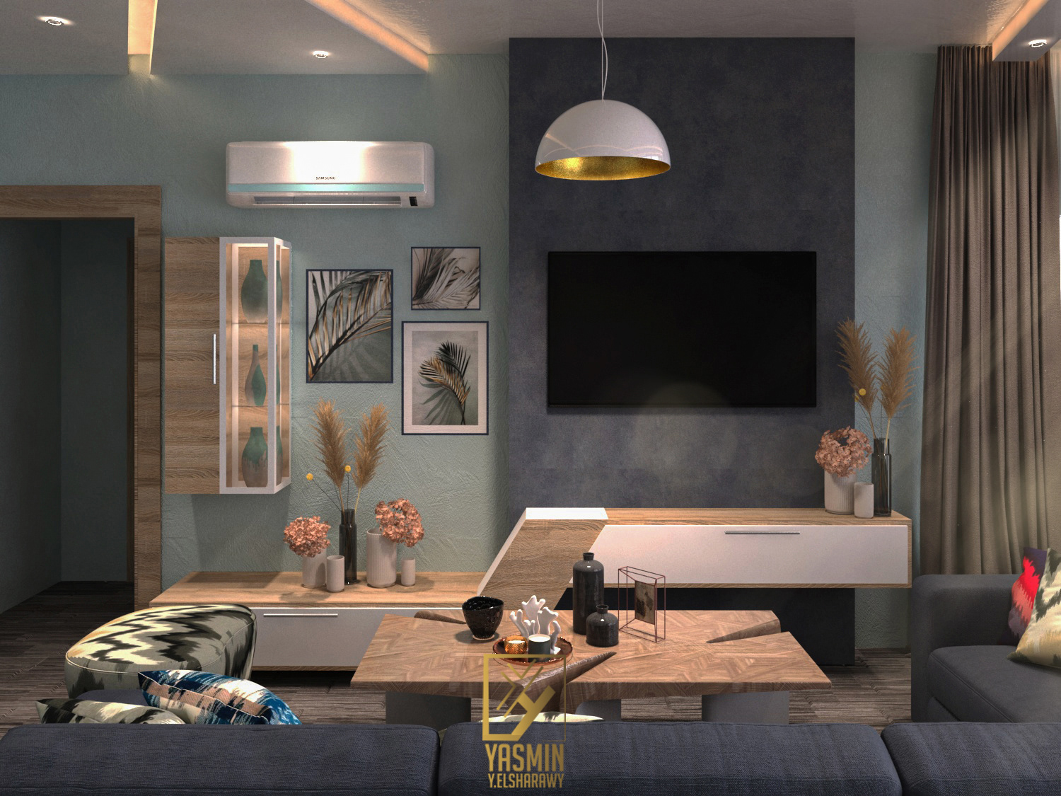 House Hall 设计（厨房餐厅客厅）-8