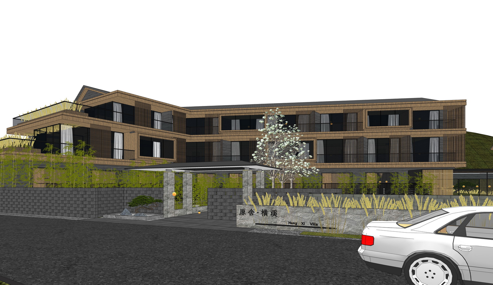 原舍横溪民宿酒店SU模型-1