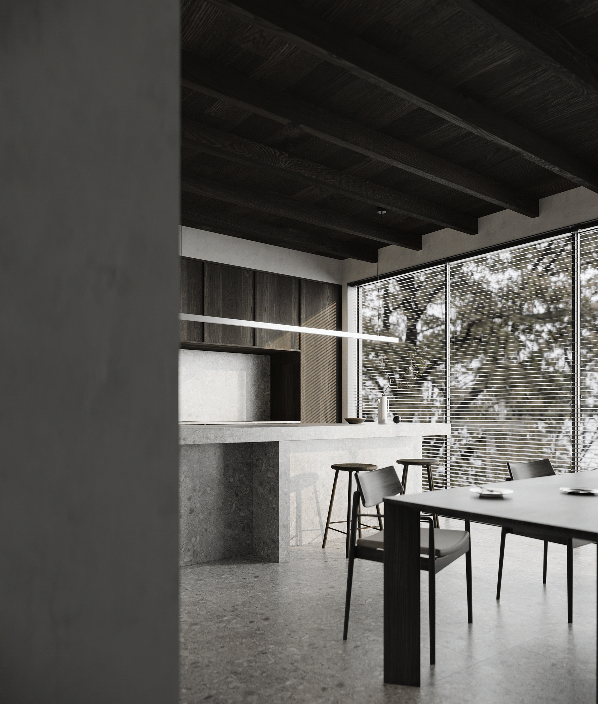 Dark Japandi Kitchen（暗黑和风斯堪的纳维亚风厨房）-10