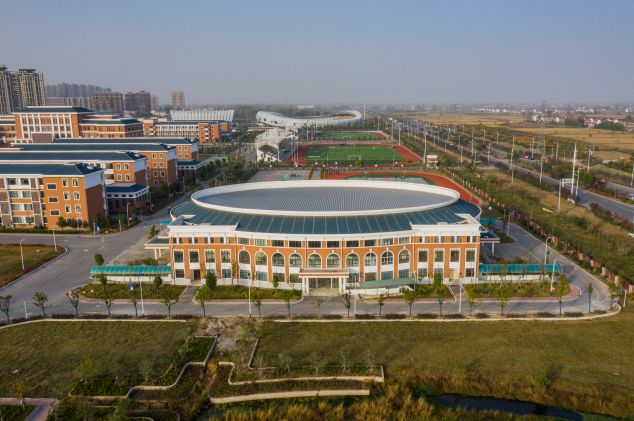 霍邱一中楚汉风新校区 | 两轴一心,江南水景校园-56