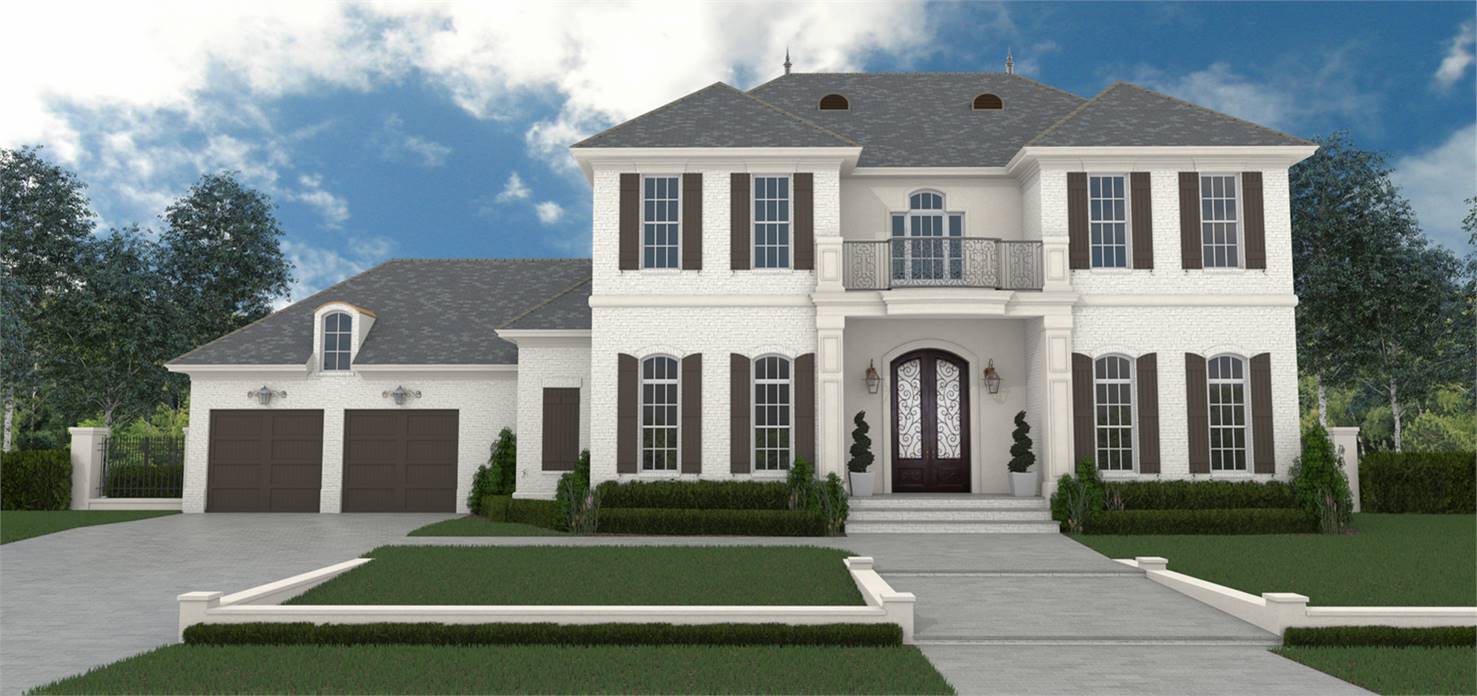 传统两层房屋设计方案  方案9626-1