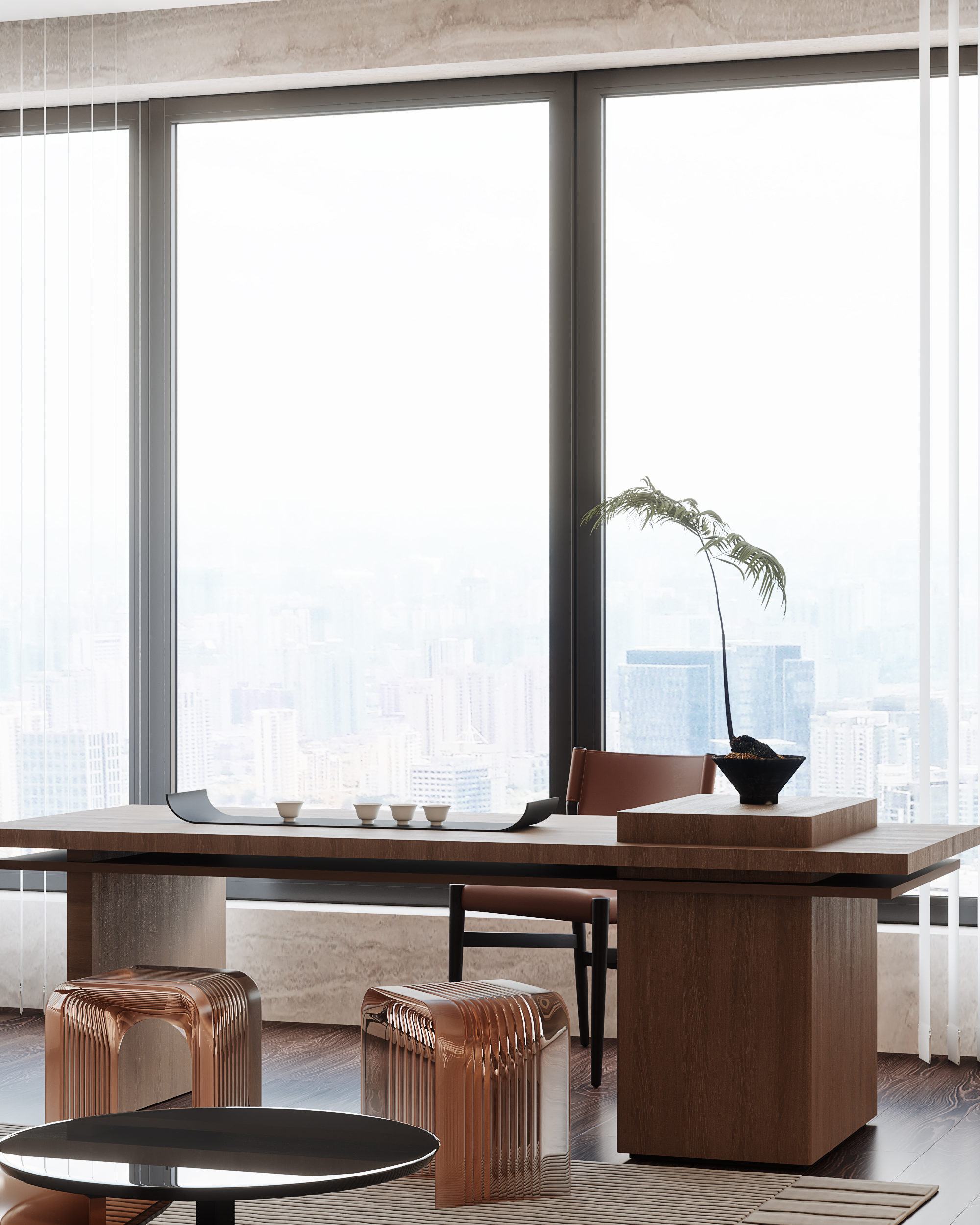 鸿烨表现|简约和木作的碰撞-4