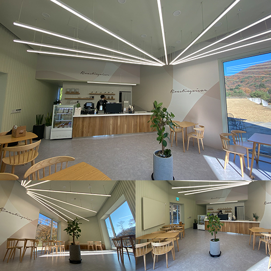 现代简约风咖啡厅，明亮照明点睛之笔-1