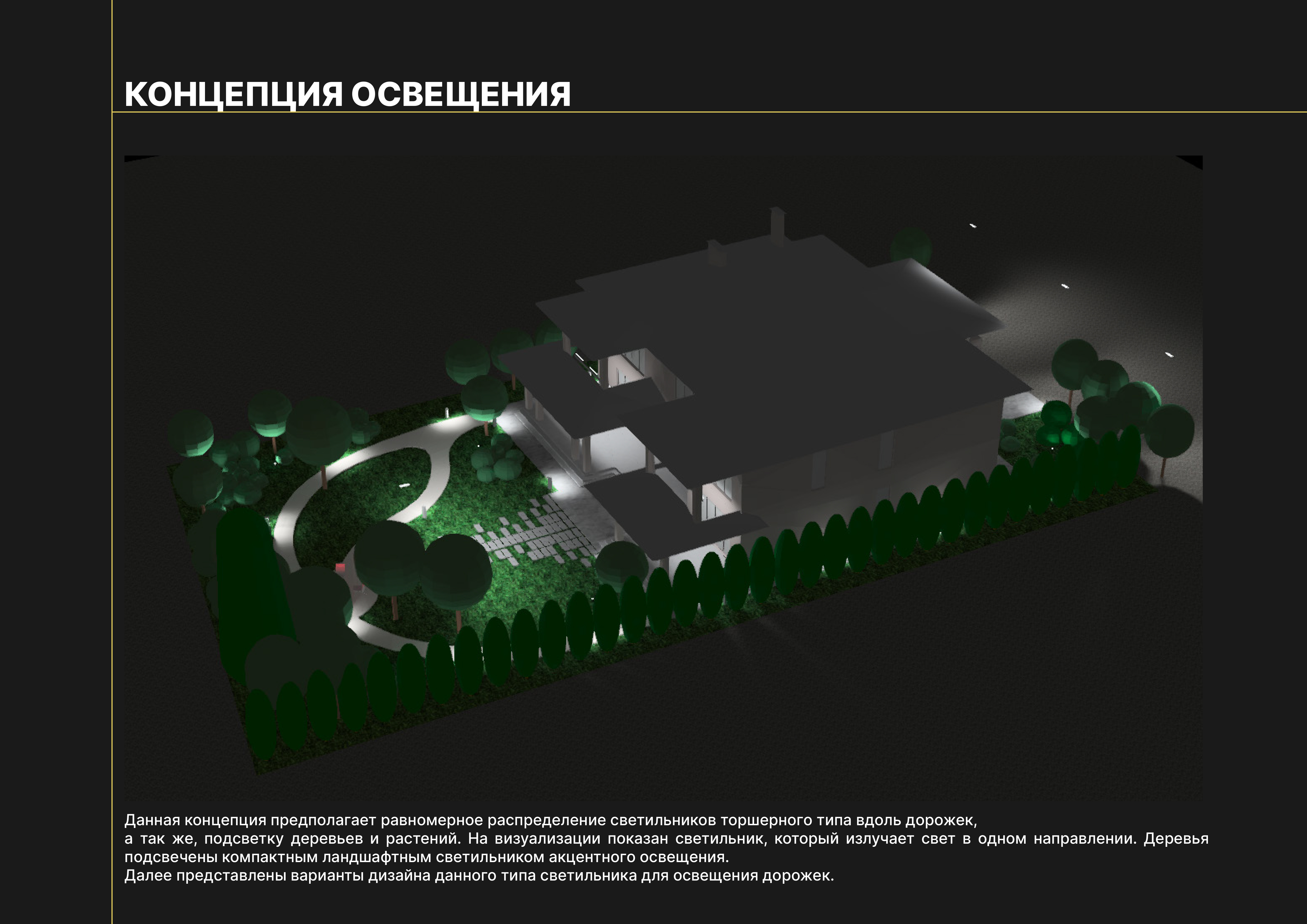 Проект освещения территории частного коттеджа-0