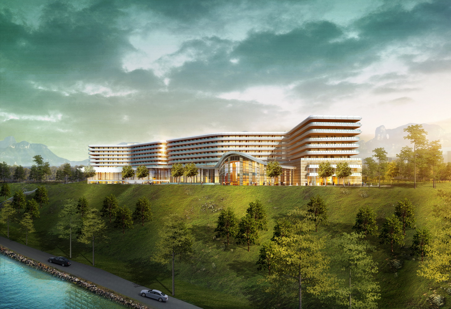 现代山地酒店SU模型-9