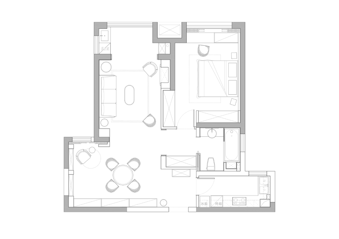 91㎡两居改一居，柔和的色调，温暖的材质，美好无处不在！-22
