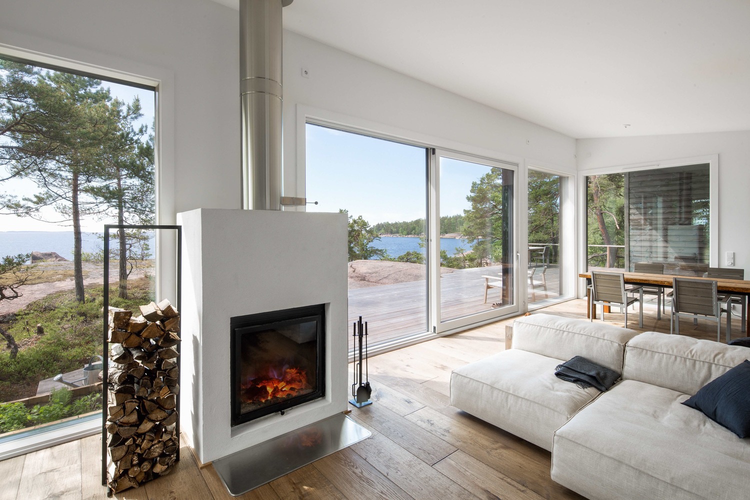 波罗的海岛屿上的现代原木建筑-62