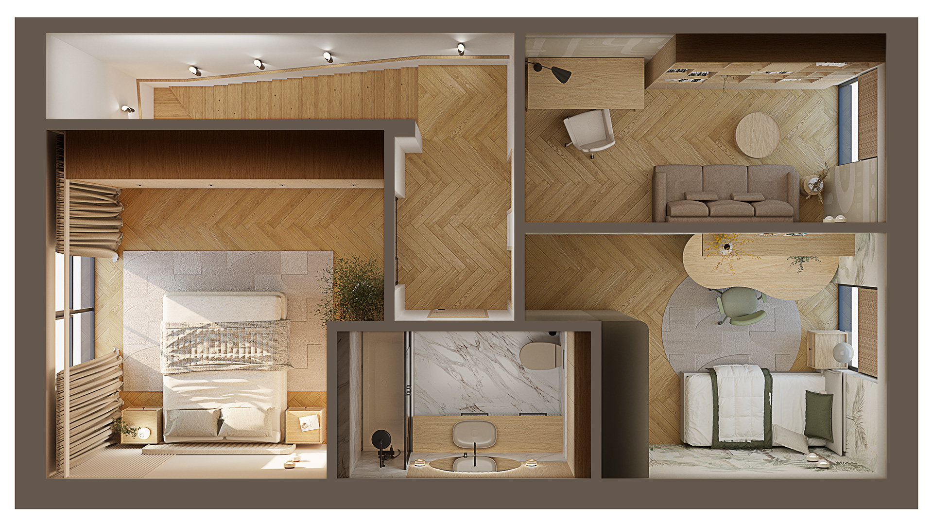 Modern, warm oasis.-18