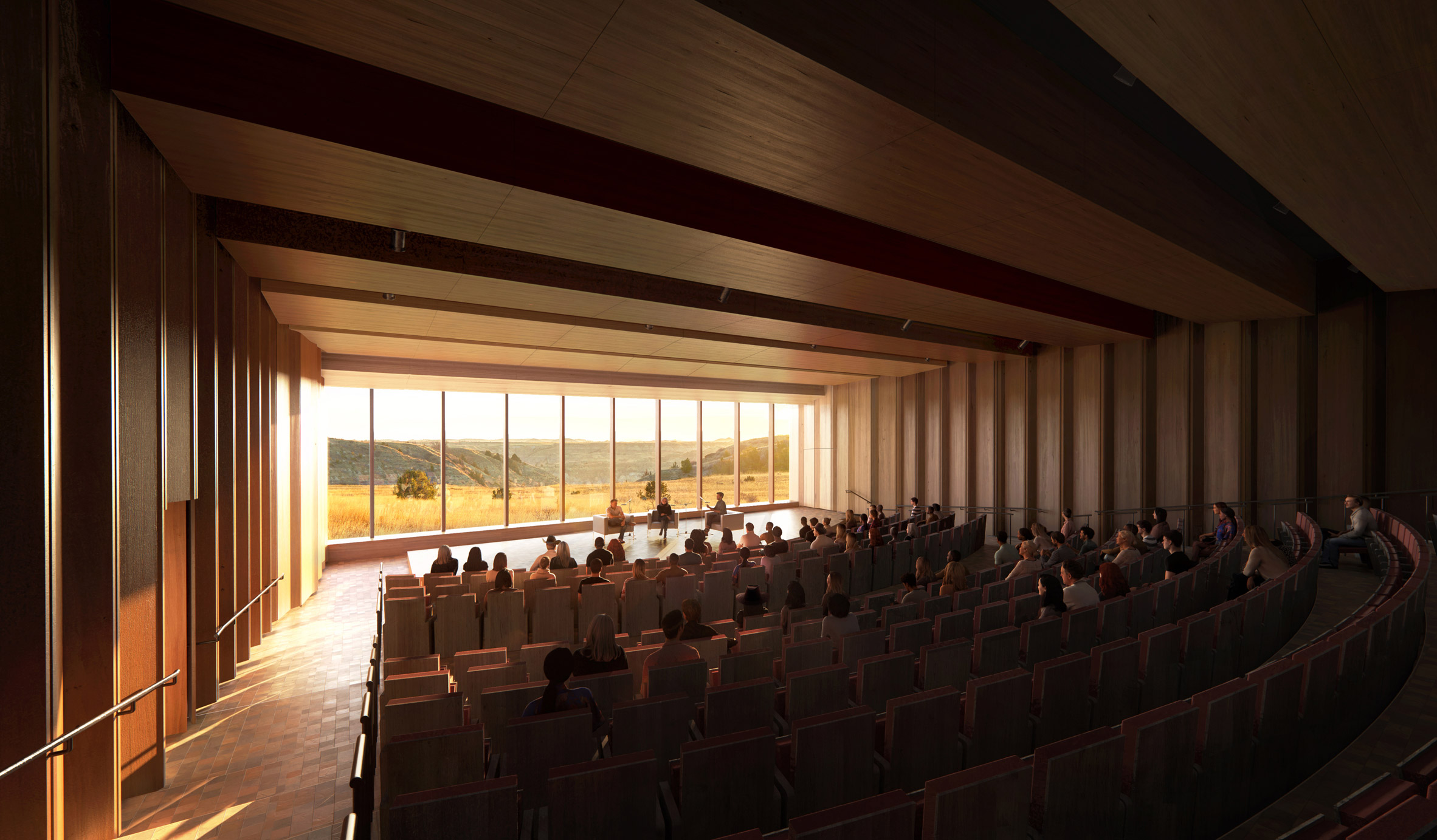 Theodore Roosevelt Presidential Library by Snøhetta rises out of North Dakota landscape-17