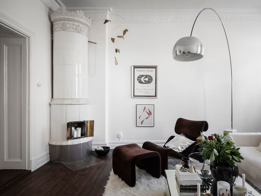 斯德哥尔摩 73 平米全白客厅不锈钢厨房公寓-7