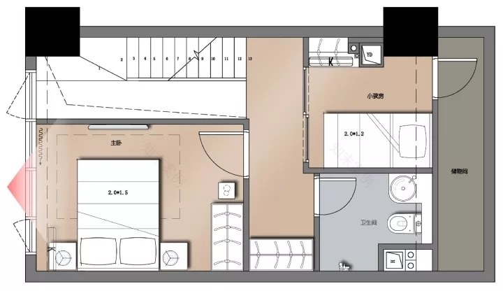 臻品空间设计:深圳中粮云景广场LOFT样板间-21