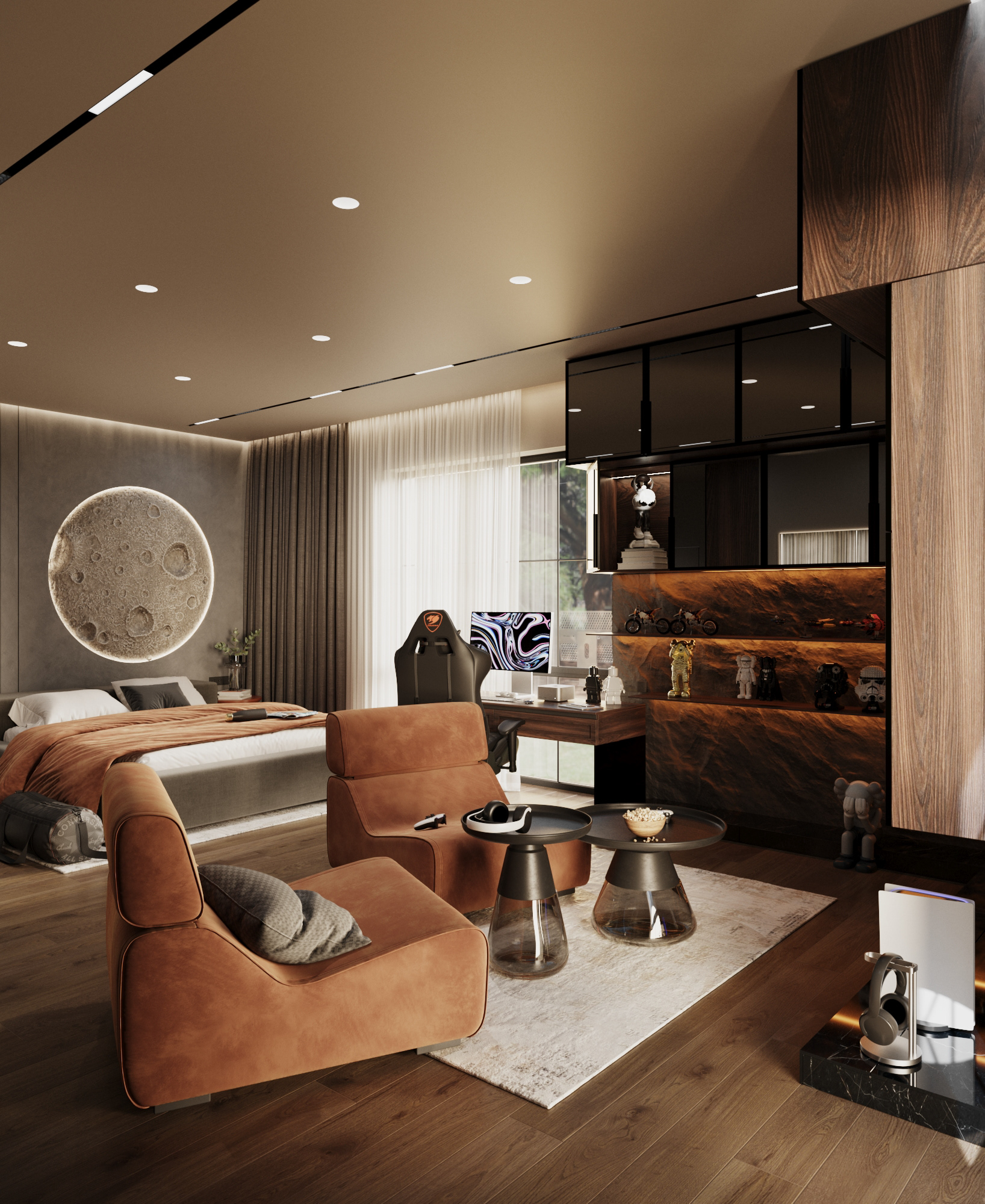 青少年男孩的卧室和浴室丨Kateryna Pik-8