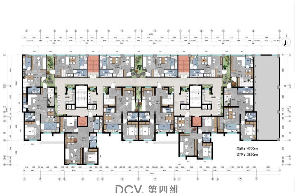 渭南-信达现代城商业改住宅室内外装修设计-24