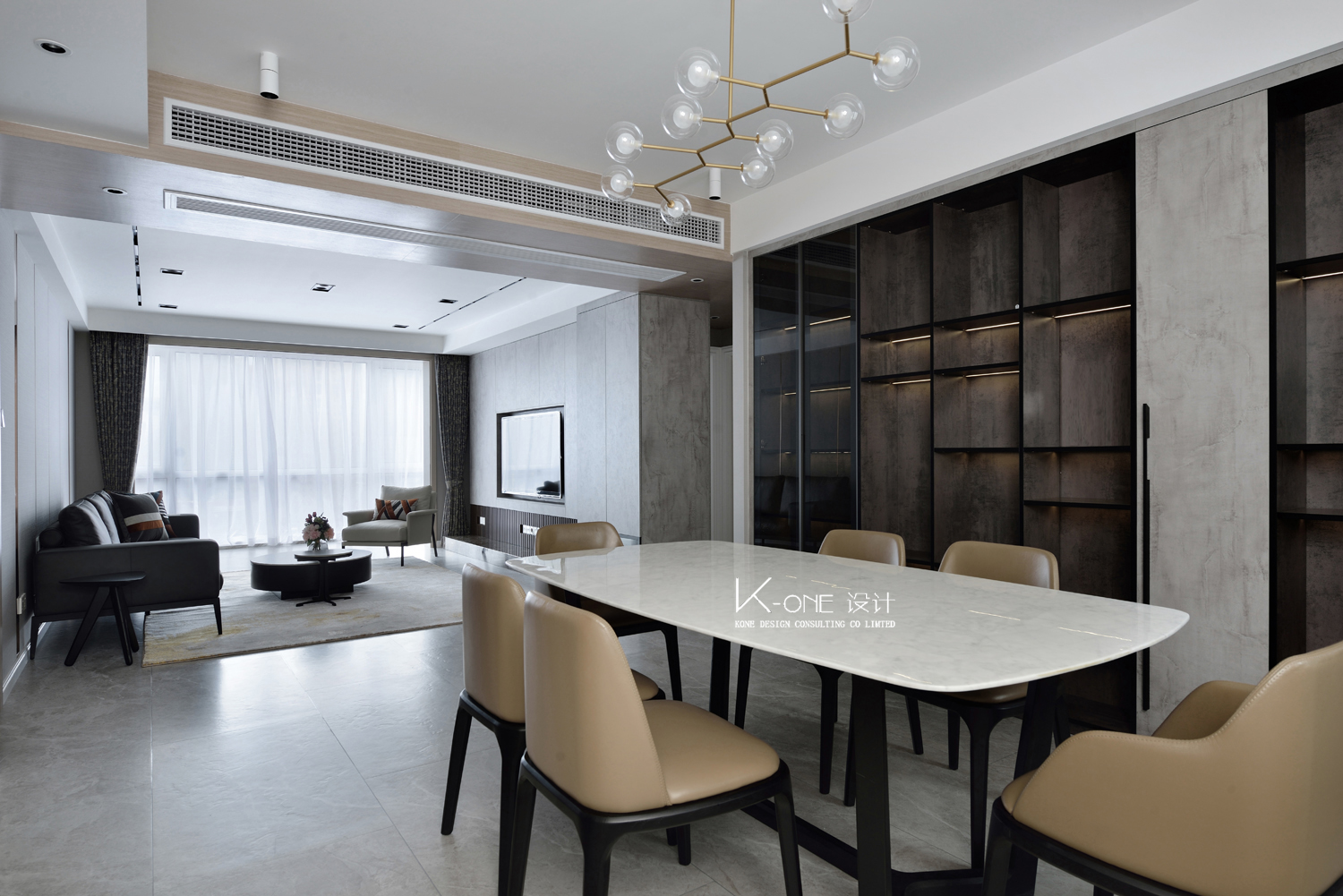 简约水泥灰,打造 152 平米现代精致生活空间-15