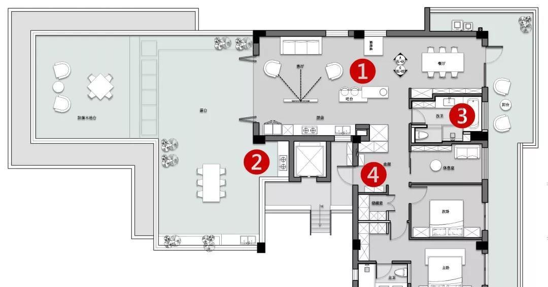 140㎡极简风理想家,室内设计案例解析-3