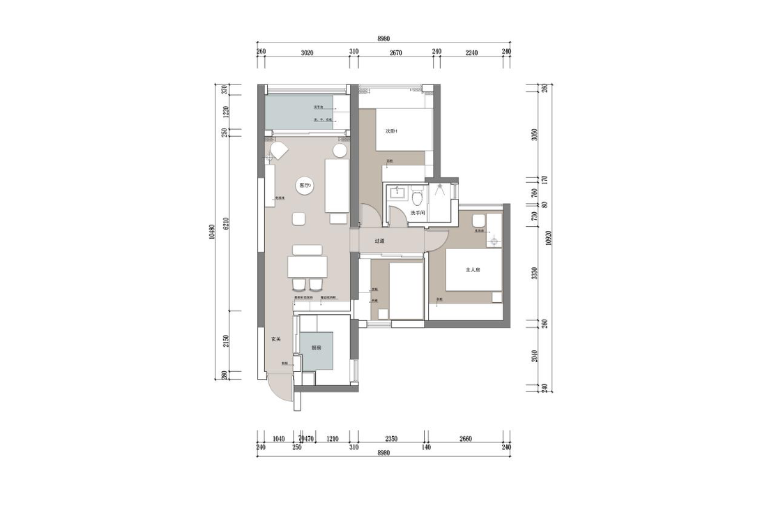 深漂女孩的梦幻家园 | 色彩缤纷的多功能空间设计-16