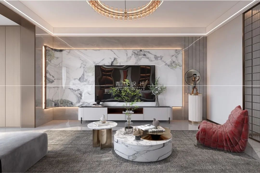 中南紫云集顶跃现代轻奢空间丨青马别墅空间设计-46