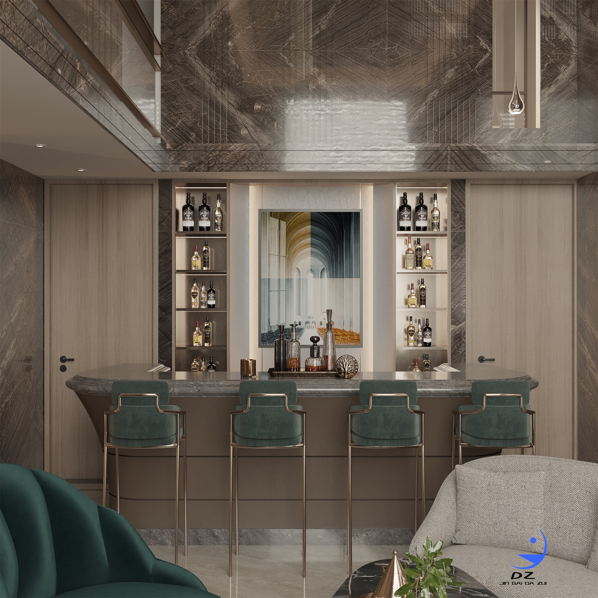 挑空室内客餐厅过道卧室案例分享-2