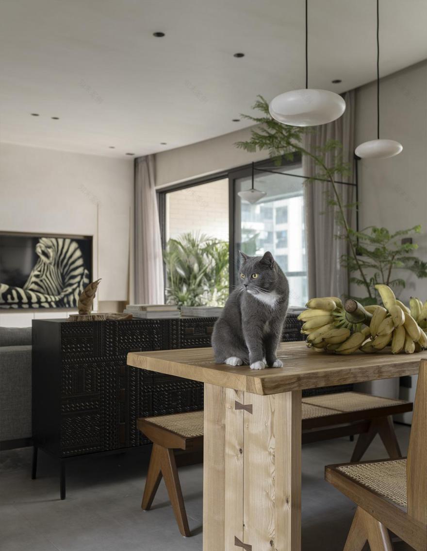 111㎡四口之家,低奢自然简约空间改造记-57