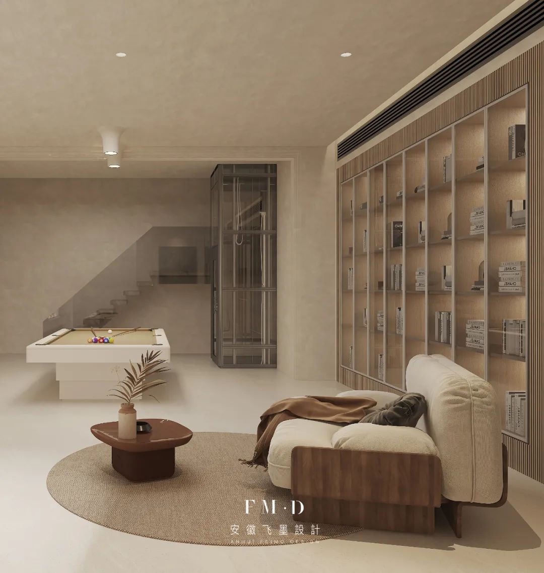 合肥岭湖墅侘寂风别墅设计丨中国合肥丨安徽飞墨设计-43