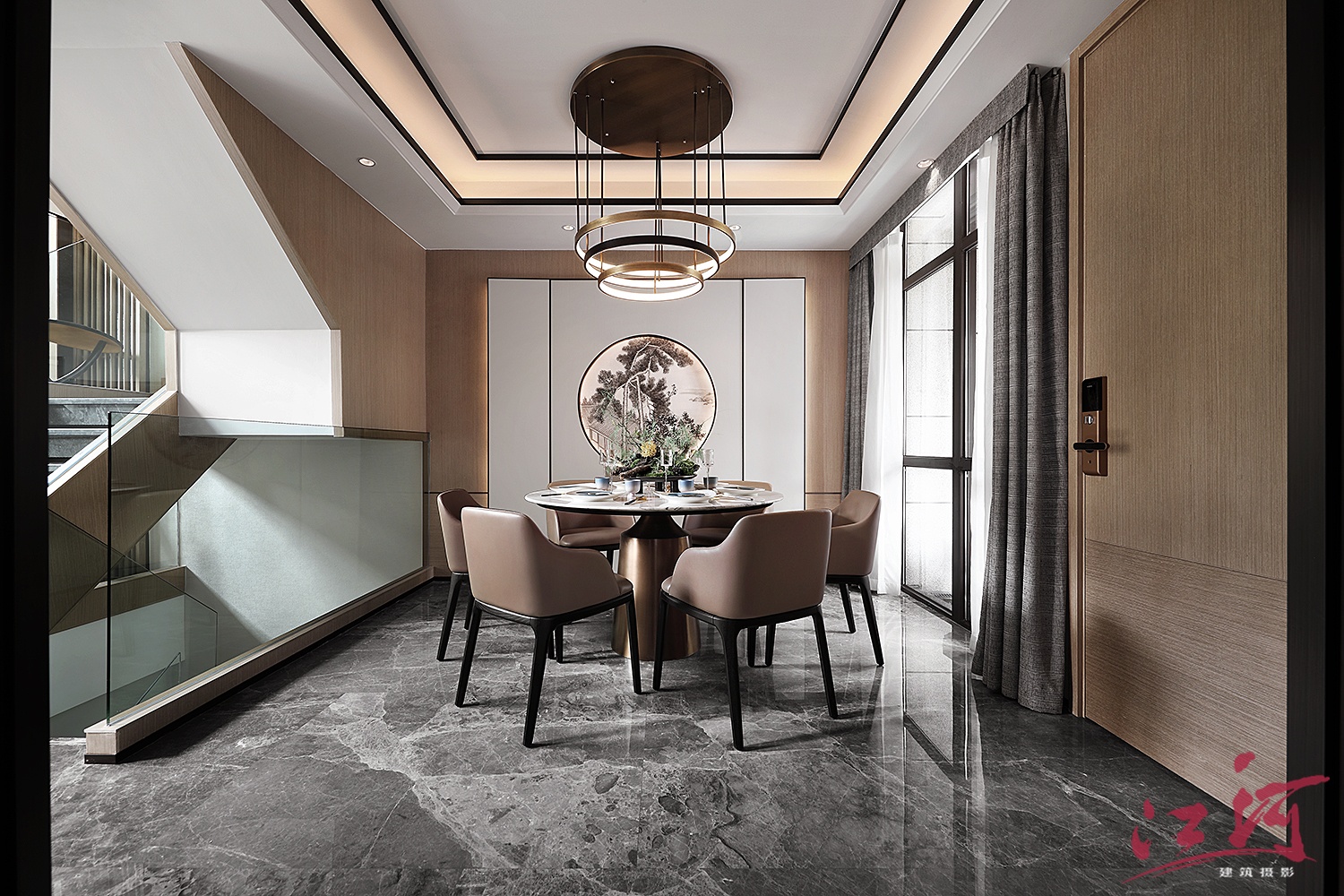 璟悦公馆新中式别墅 | 江河摄影-4