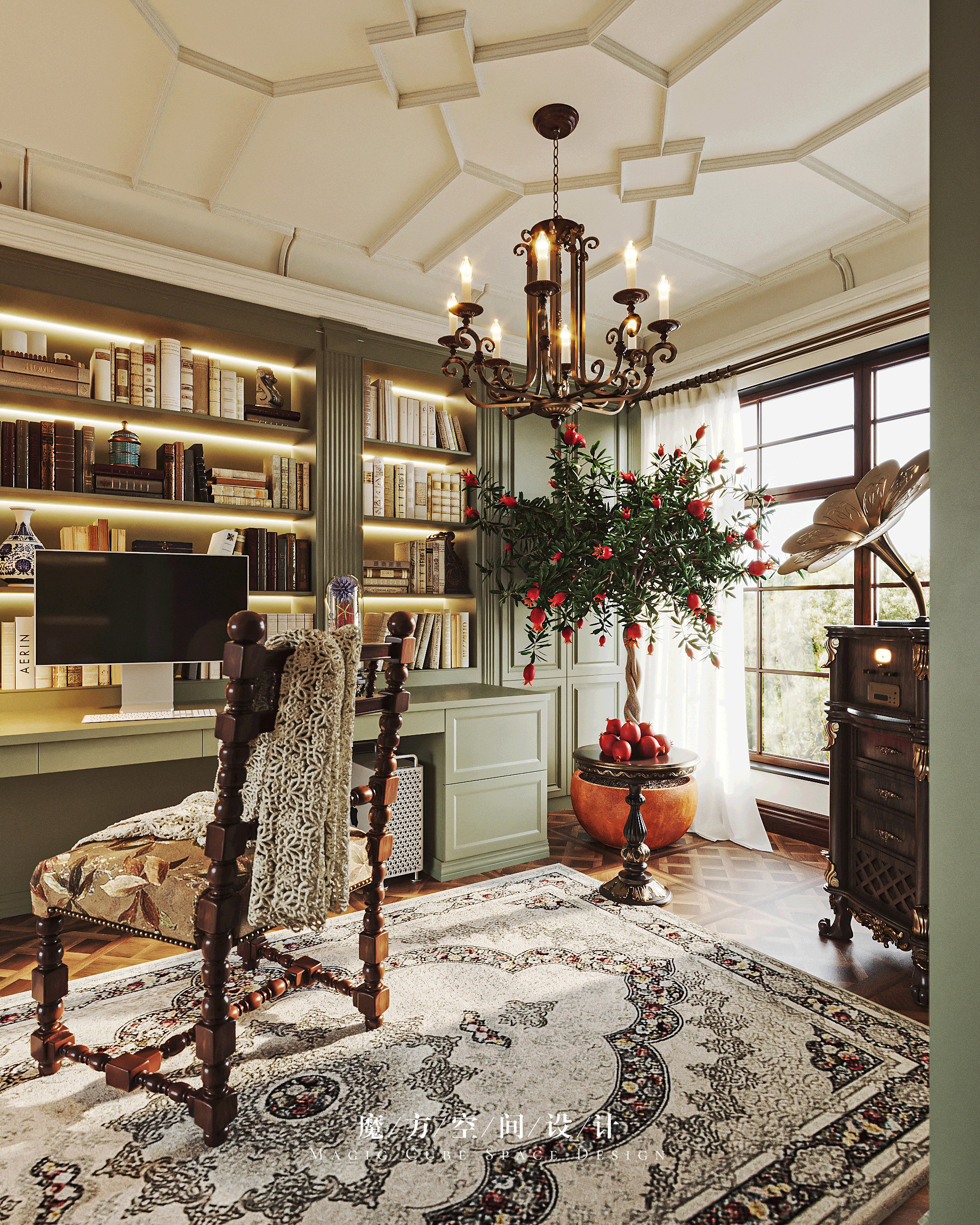 山东•美式复古住宅设计项目丨中国山东丨魔方空间设计-29