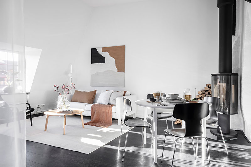 斯德哥尔摩屋顶公寓——黑白浪漫空间-7