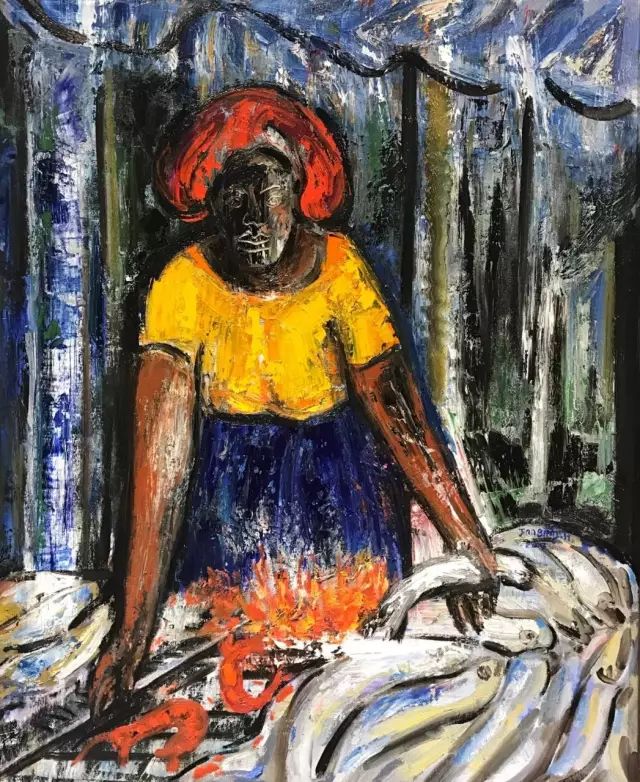 黄建兵非洲油画作品赏析 | 原始与现代的碰撞-13