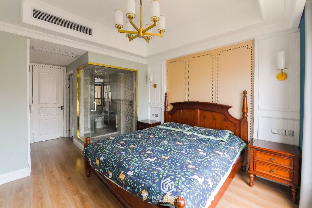 湖南株洲 142㎡美式四口之家，温馨梦幻空间设计-24