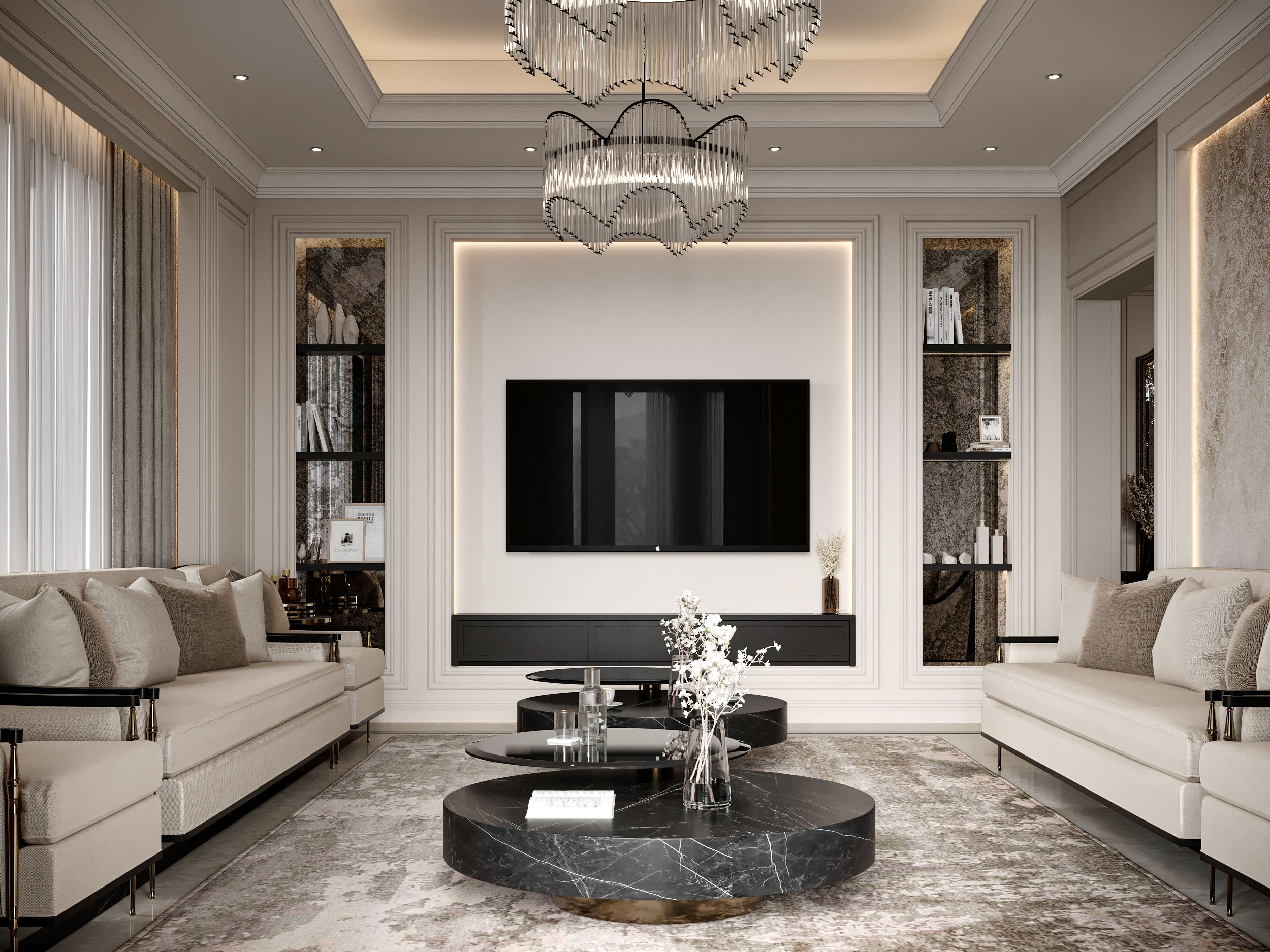 "Timeless Elegance: New Classic Style Simplex Villa"-13