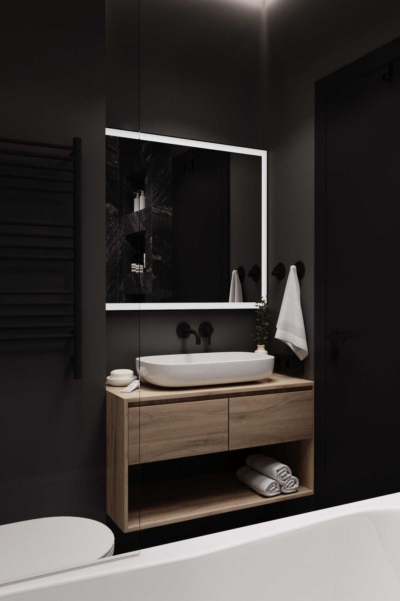 Minimalism apartment - 3D visualization-27