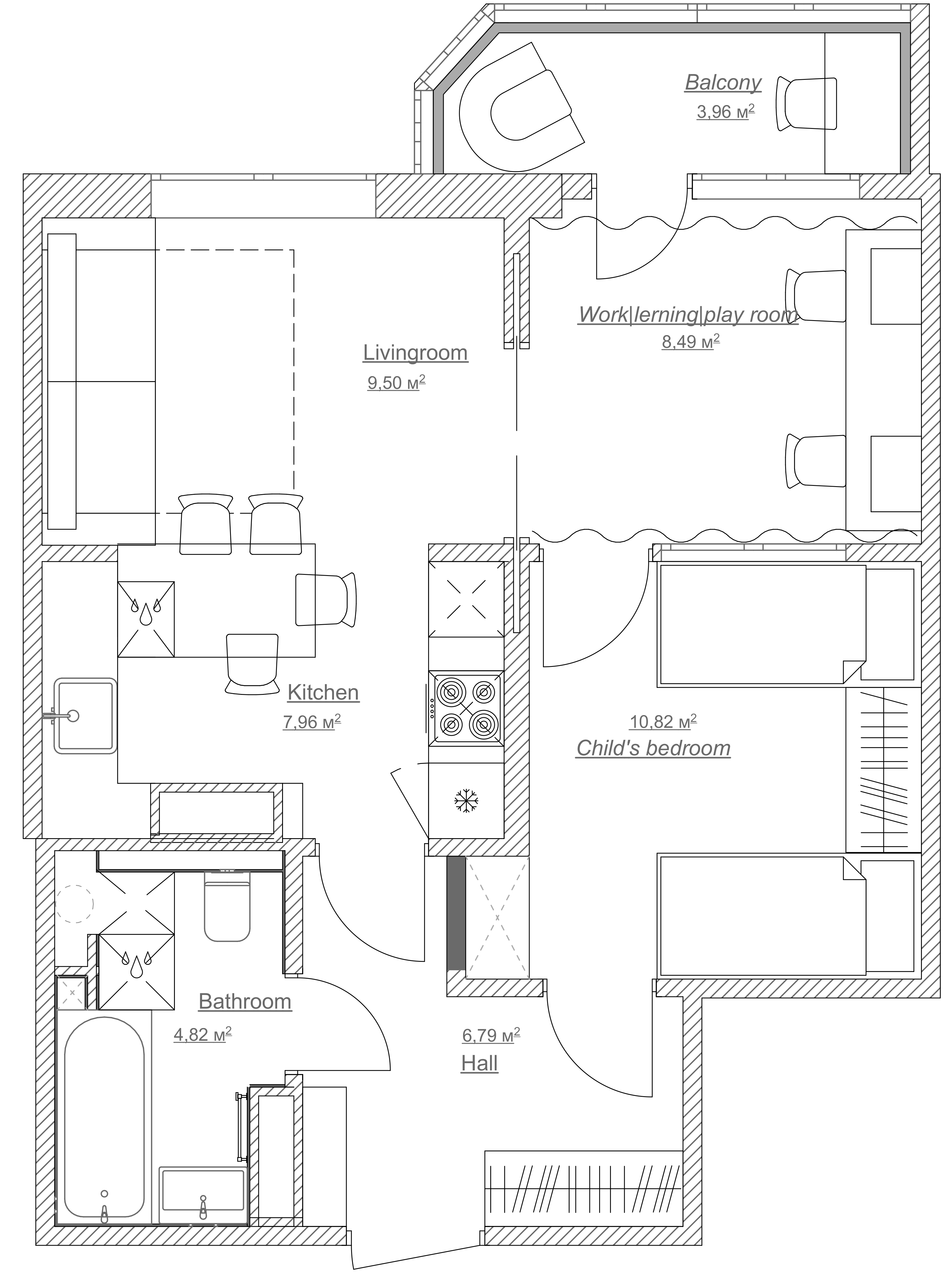 Cell· 现代快节奏生活小公寓设计丨JULIA SIDOROVA-30