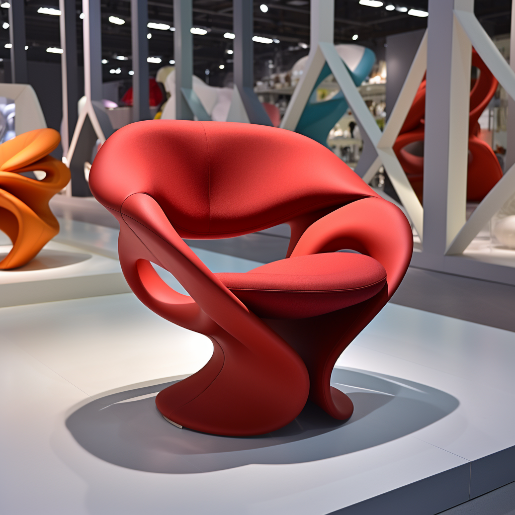 红色异形椅子-3