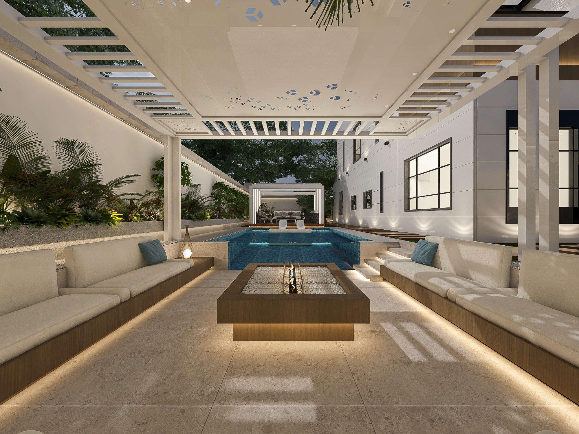 外部立面和后院设计丨沙特阿拉伯利雅得-8