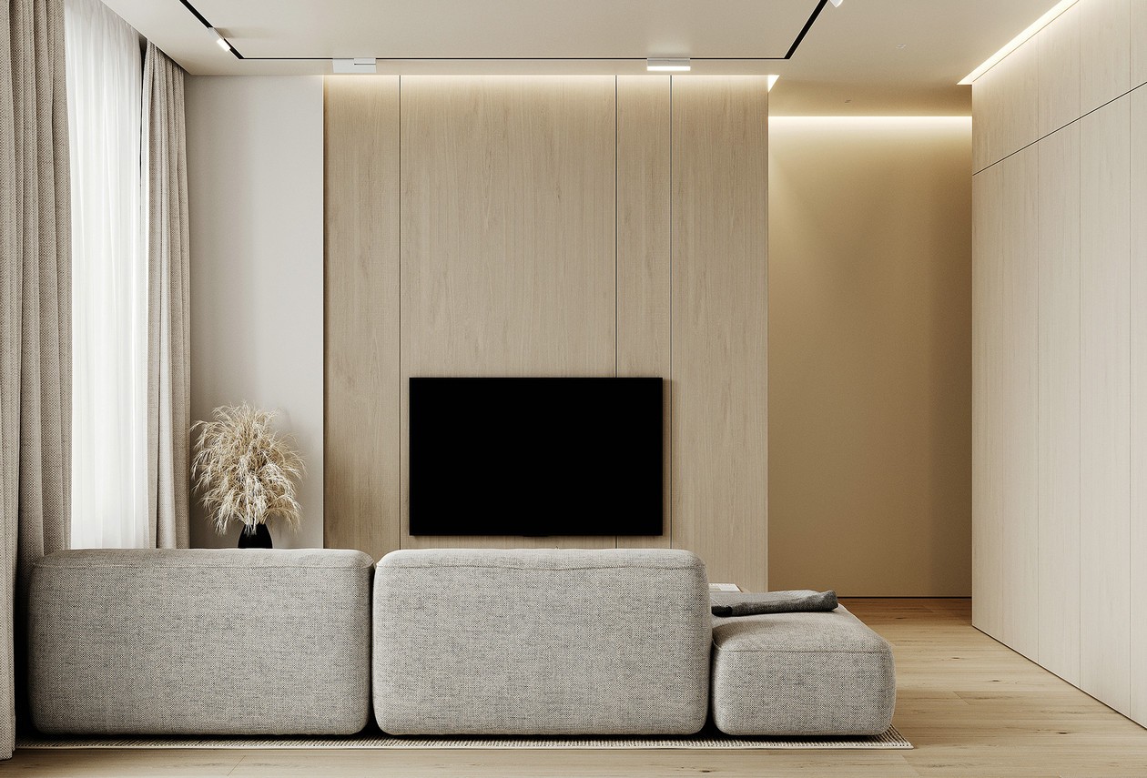 原木与浅灰色住宅设计-3