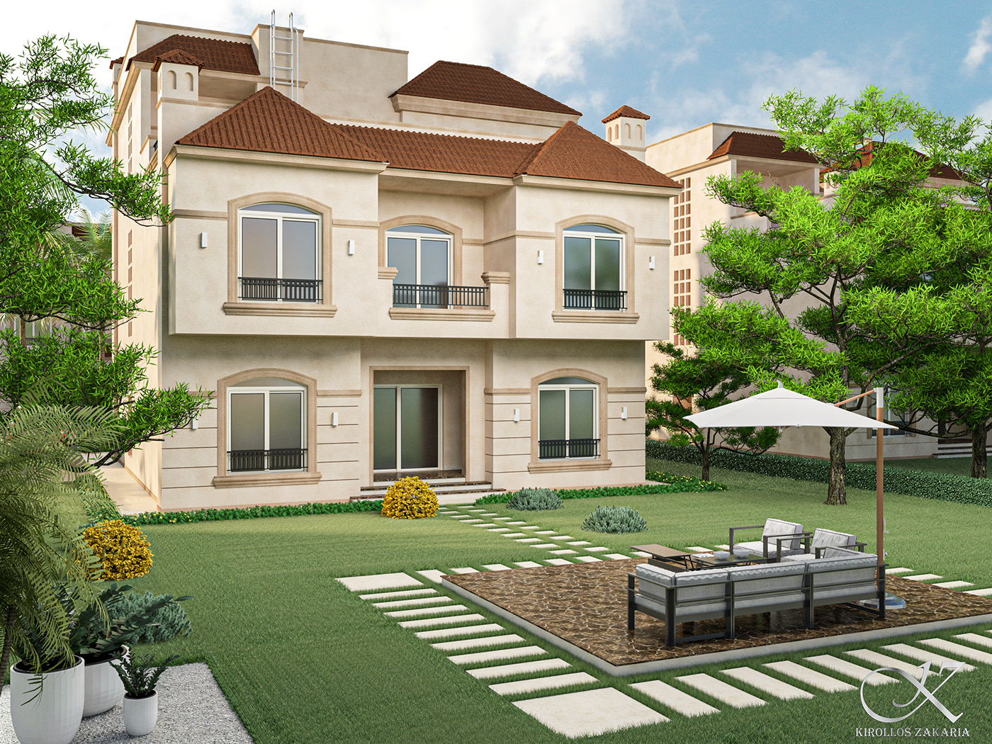 Anastasiya Gushchina丨别墅建筑丨3 Types Of Neo Classic Villa-3