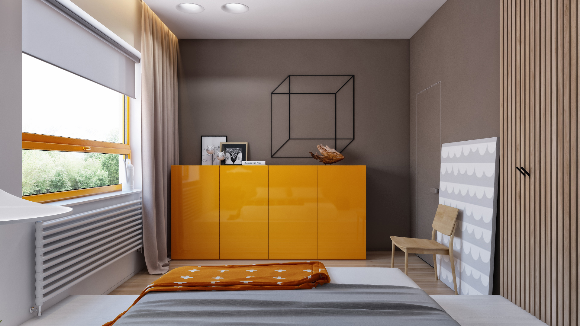 乌克兰基辅现代家庭阁楼设计-12