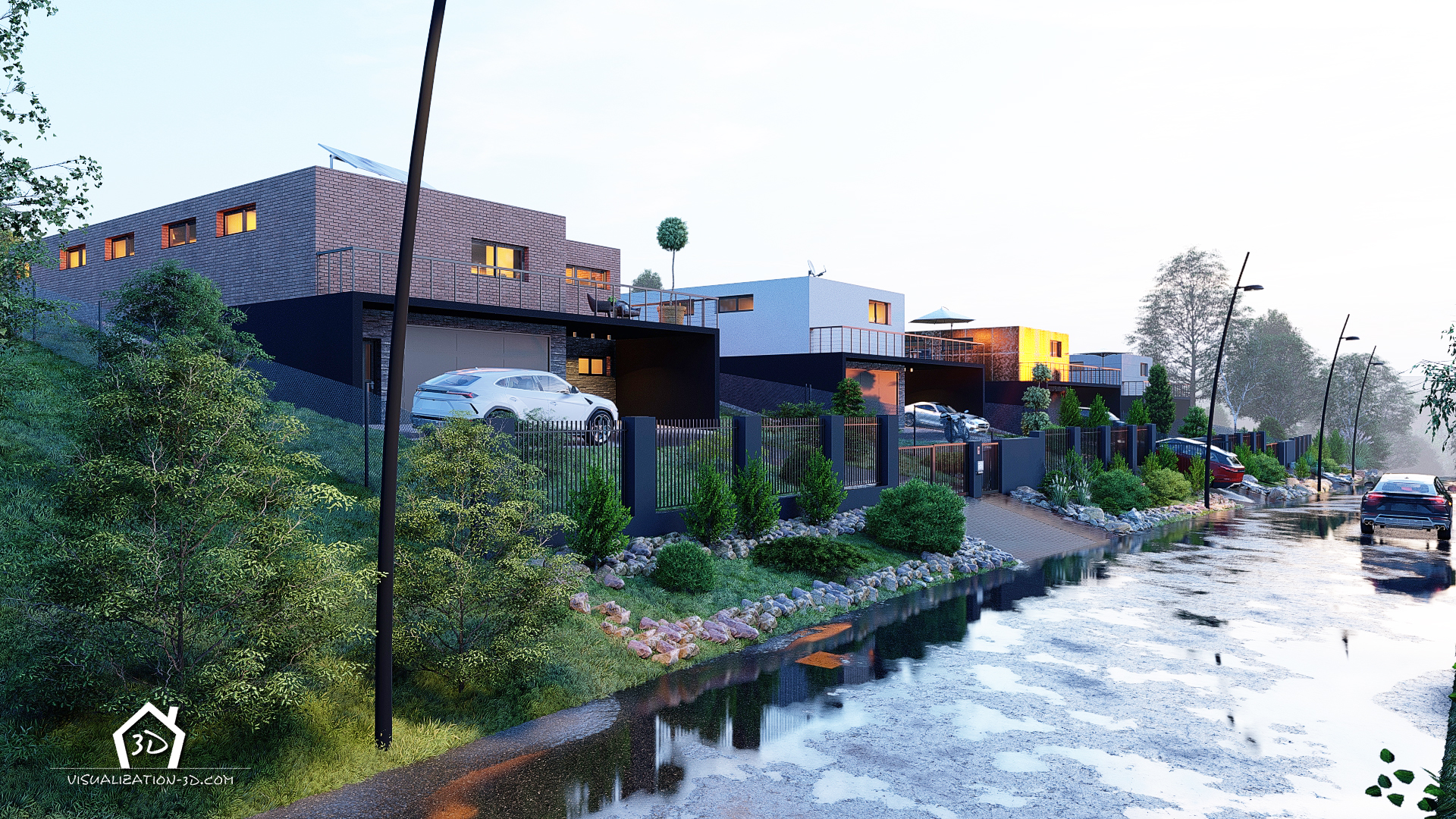 豪华现代别墅外观-6